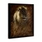 Stupell Industries Lion On Rustic Bark Canvas, design by Collin Bogle